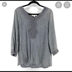Anthropologie Luna Moon Grey Tunic